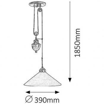 Bronskleurige Dimbare Kroonluchter Rabalux Marian Ø39cm E27