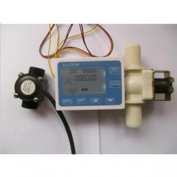 3/4 LCD Water Flow Meter with Flow Sensor and Valve