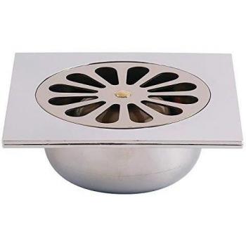 Siphon de sol pour douche ABS chromée 140 x 140mm