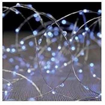 Stringa luminosa interna 2m blu 20 LED a batteria - Illumina Natale