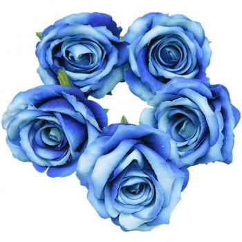 5Pcs 10cm Silk Rose Flower Heads for DIY Scrapbooking and Decoration