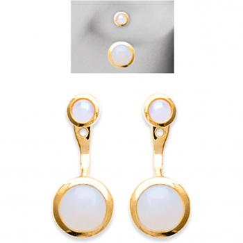 Pendientes 'Princesse Opale' en oro rosa brillante
