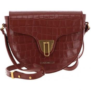 Sac bandoulière Coccinelle marron en cuir Beat Croco Shiny