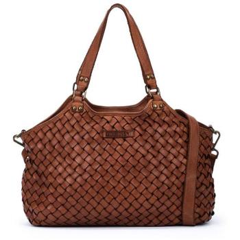 Faura Women's Leather Canvas Tote by Pikolinos