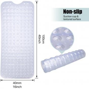 Non-Slip Massage Bath Mat for Kids and Elderly - 40x100CM