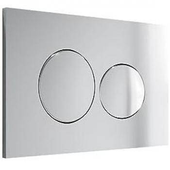 Piastra di comando per wc con doppio pulsante Cromo - opulus