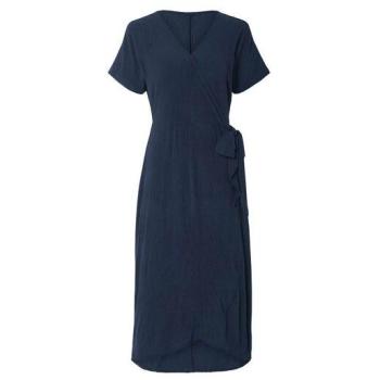 Esmara® Damen Wickelkleid (navy, Größe 44/46)