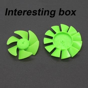 Hélice DIY turbofan 6 hojas material amarillo azul verde
