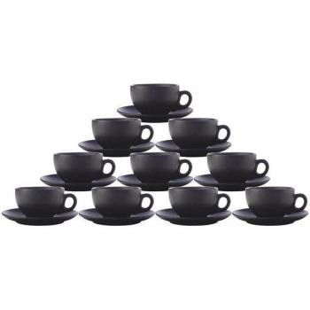 Maxwell & Williams Kaffeetassen Caviar Black 250 ml 10er Set