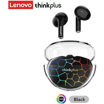 Lenovo LP80 Pro mit Touch-Steuerung Bluetooth-Kopfhörer (True Wireless, Siri, Google Assistant, Bluetooth 5.3, kabellos, Stereo-Ohrhörer 280 mAh Kopfhörer-Ladehülle - Schwarz RGB)