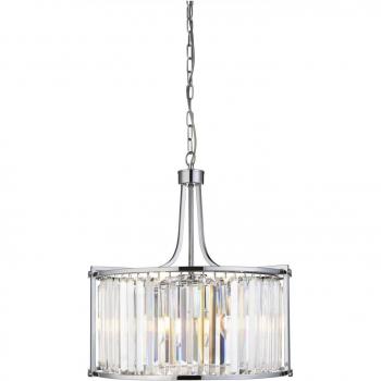 Victoria 5 Light Round Pendant Chrome E27