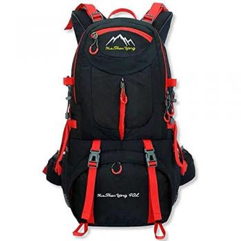 Mochila de Acampada Impermeable 40 Litros Negra GF80761