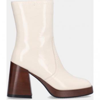 Botines de mujer Alpe en charol con plataforma y tacón bloque