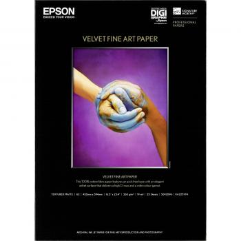 Papel Fine Art Velvet Epson A2 260 g/m² 25 hojas