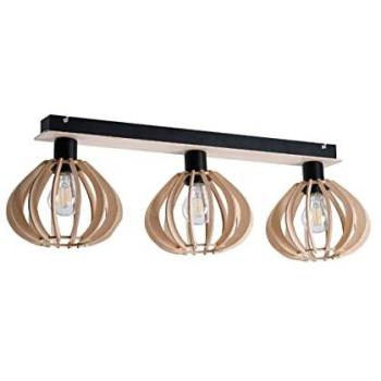 Keter Lighting Nicoleta Ceiling Spotlight Bar Black, 62cm, 3x E27