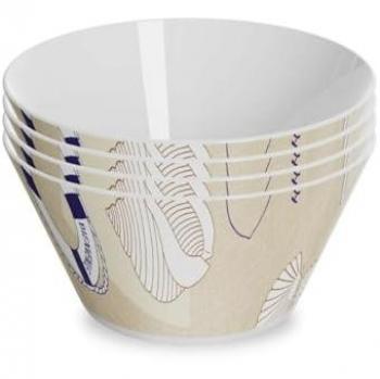Versa Schalenset Seaside Polietilene RPET 4 pezzi: Ciotola + Scodella Multicolore