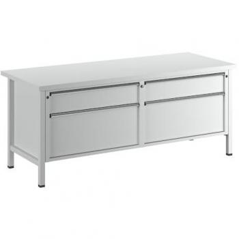Anke - Bureau avec tiroirs XL/XXL sur piétement, largeur 2000