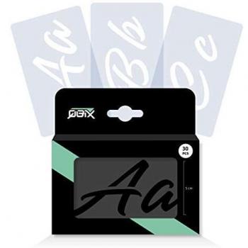 Set de pochoirs 5 cm - Lettres décoratives 64 caractères