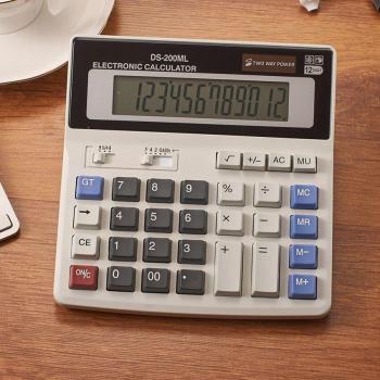Großdisplay Finanzrechner mit Solarenergie