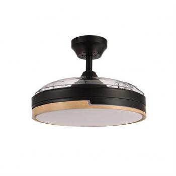 Ventilador de Techo FABRILAMP Olimpia Negro/Madera 3 Aspas - 72W DC - Control Remoto