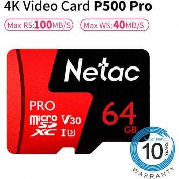 Netac Pro UHS-I U3 V30 Micro SD Card 128GB