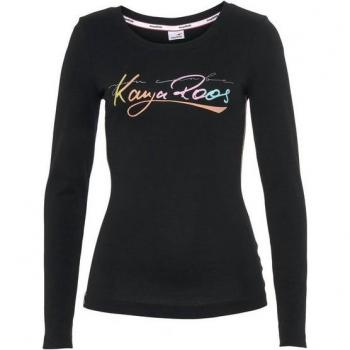 KangaROOS Damen Langarmshirt, Figurbetont, 100% Baumwolle