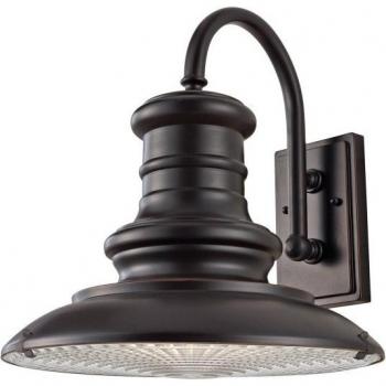 Elstead LIGHTING Außen-Wandleuchte, Leuchtmittel nicht inklusive, Außenleuchte Wandlampe ALU-Glas Bronze H 39,7 cm Vintage-Stil