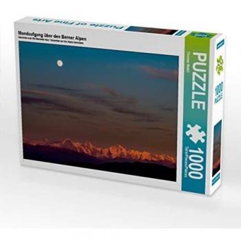 CALVENDO Puzzle Mondaufgang über den Berner Alpen 1000 Teile Lege-Größe 64 x 48 cm