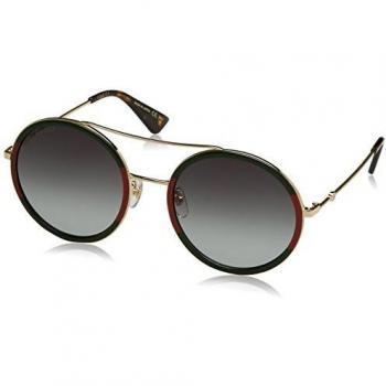 Gucci Eyewear Gafas de Sol Unisex GG0061S 003 Metal Oro Verde