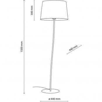 TK Lighting Nicola Floor Lamp, Yellow