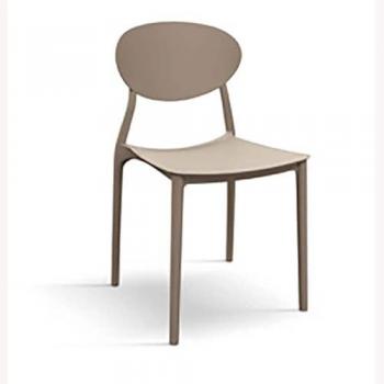 Sedia Design Industriale in Polipropilene Tortora 50 x 81 x 43 cm