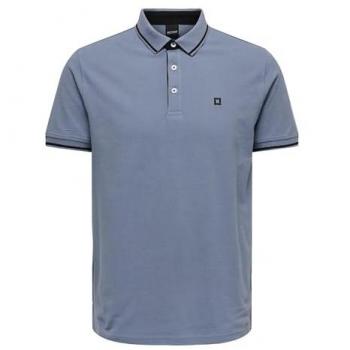 Polo Only & Sons Fletcher Slim Fit A Maniche Corte Blu XL