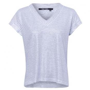 MARC AUREL Leinen-T-Shirt in Blau