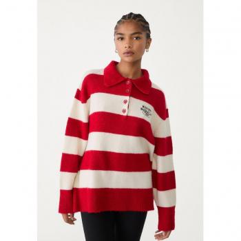 Maglia Polo Stradivarius Rosso M