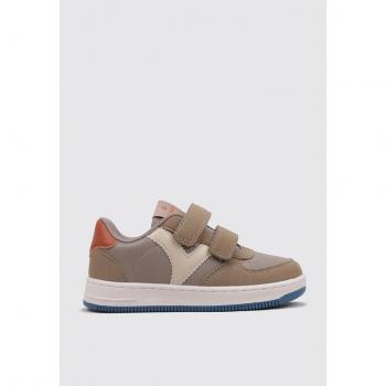 Victoria - Zapatillas deportivas de niños con piezas de serraje al tono y tiras adherentes
