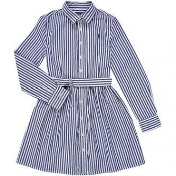 Polo Ralph Lauren Chemise robe à rayures blanches 8 ans en coton