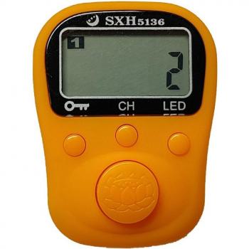 Rechargeable 6-Digit Hand Tally Counter with LCD Display, LED Light, 5 Channels, Key Lock, Boxed