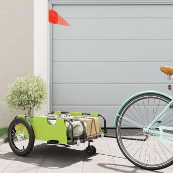 Príves na bicykel, zelený, oxfordská látka a železo