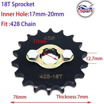 KAYO BSE SSR SDG 11T-19T Front Sprocket 428 ID 20MM for Dirt Bike ATV Quad Buggy