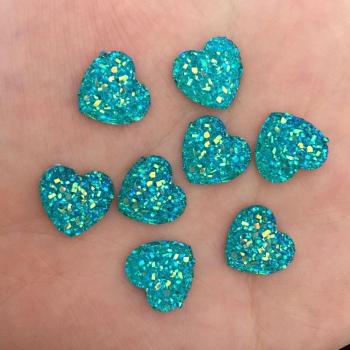 Bling Sweet Heart Flat Back Resin Gems 200PCS 12mm for Scrapbooking and DIY Crafts