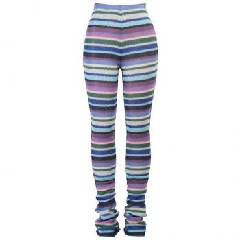 Tricoté Taille Haute Pantalon Long