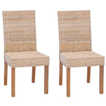Solid Mahogany Table Seating – 2 Chairs, 45x54x93cm