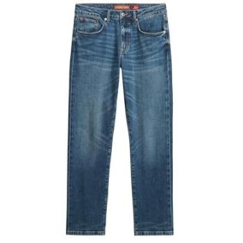 Superdry Slim Straight Vintage Jeans – Elkhorn (Mid Blue, 32)