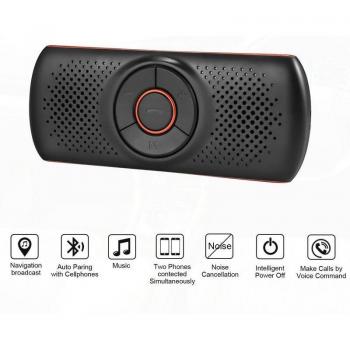 Bluetooth 4.2 EDR Multi-function Speakerphone with SIRI Support, 3W Output, Car Handsfree Kit, MP3 Player Adapter