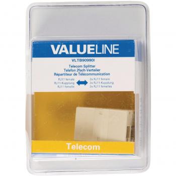 Distributeur RJ11 féminin en paire, finition ivoire