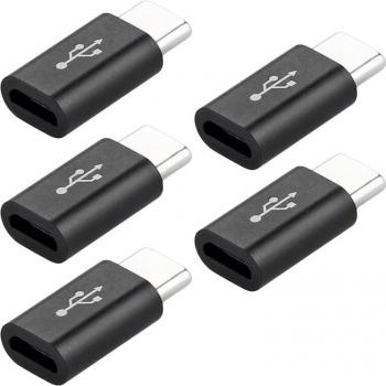 Adaptador USB C a Micro USB 5 unidades para móvil