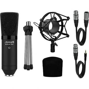 AUDIBAX Berlin 1800 Micrófono Profesional - Color Negro