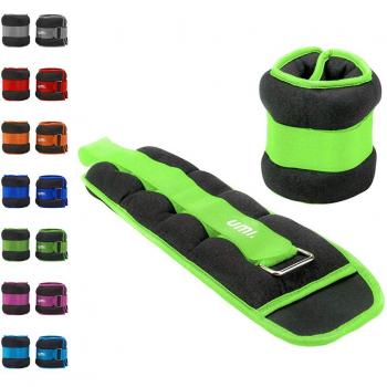 Umi. Essentials Adjustable Ankle Weights (2 lbs, Green)