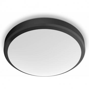 Philips Doris LED-Deckenlampe 2700K schwarz Ø28cm