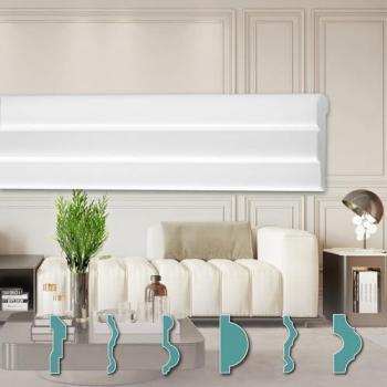 Cornici Decorative in XPS Styropor Bianco, 2 Metri